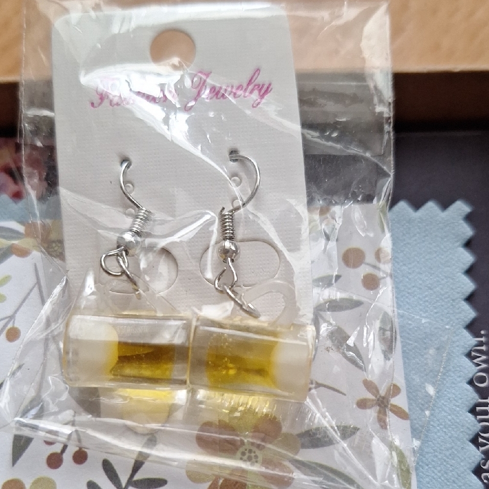 Beer Mug Dangle Earrings